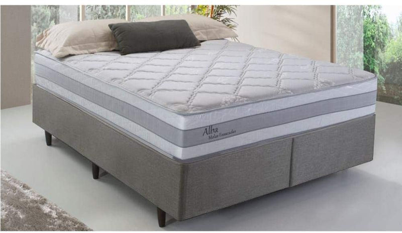 Cama Box King Herval Alba, Molas Ensacadas, 193 cm - Gaamerr maniia 