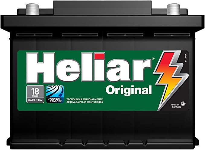 Bateria Automotiva 60Ah Ac.El.Uc. Heliar Org Hgr60Dd 18M