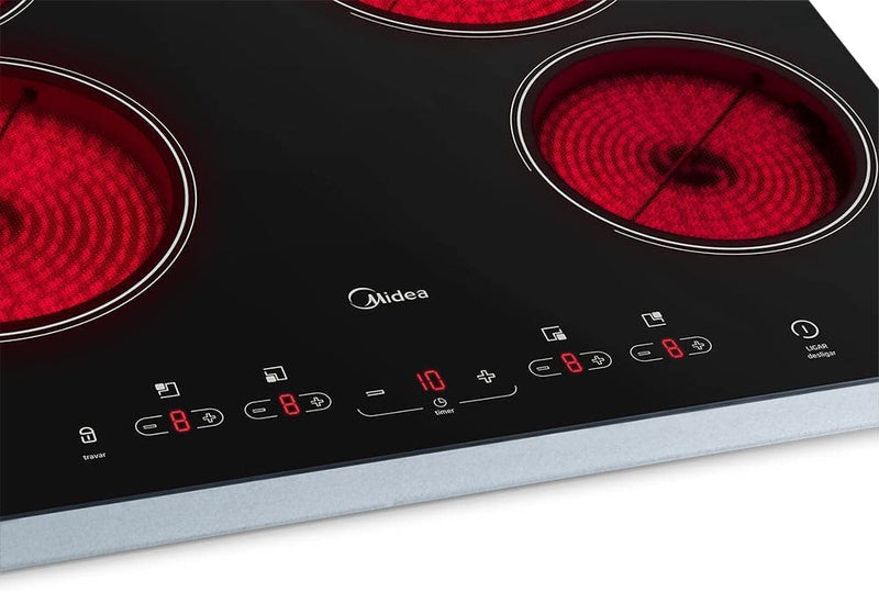 Cooktop Vitrocerâmico 4 Bocas Midea - Gaamerr maniia 