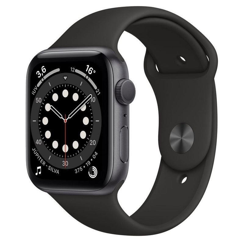 Apple Watch Series 6 44mm Caixa Cinza-Espacial e Pulseira Preta Esportiva - Gaamerr maniia 