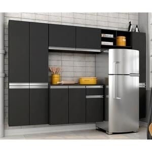 Armário De Cozinha 5 Peças Liris Preto - Móveis Arapongas - Gaamerr maniia 