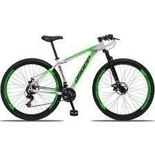 Bicicleta Aro 29 DROPP Aluminum 21 Marchas Freio a Disco Branco e Verde 21 - Gaamerr maniia 