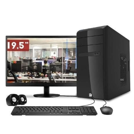 Computador CorPC Intel Core i3 4GB DDR3, HD 500GB e Monitor LED 19.5 - Gaamerr maniia 