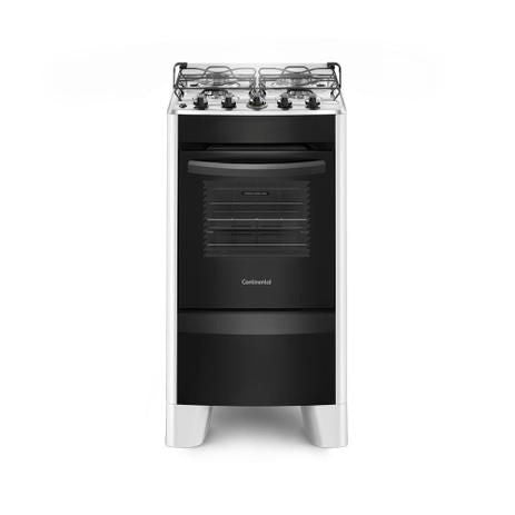 Fogão de Piso Continental 4 Bocas FC4CB Branco Automático com Mesa Compartimentada - Bivolt - ofertasbacanassss