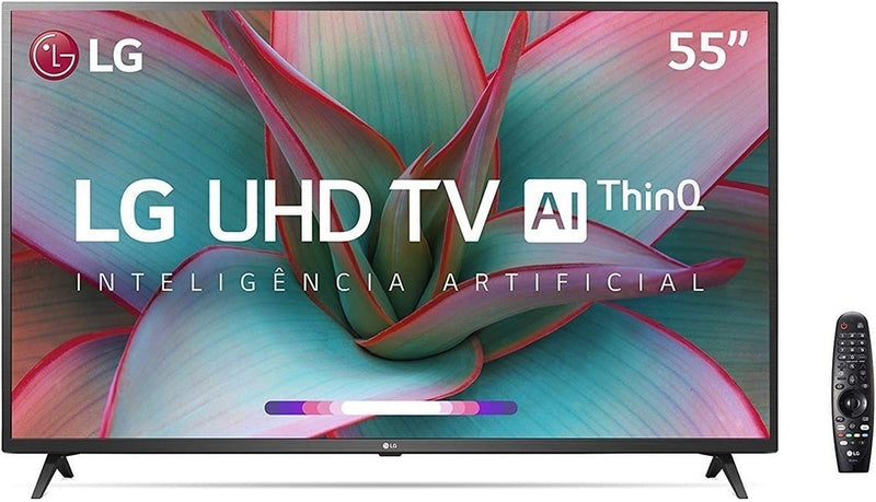 Smart Tv LG 55" 55UN7310 4K UHD Wifi Bluetooth HDR 3 HDMI 2 USB Inteligência Artificial Thinq Ai Google Assistente
